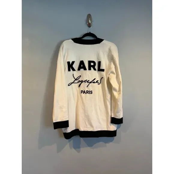 Karl Lagerfeld Paris Knit Cardigan Sweater - Picture 2 of 8